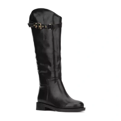 Torgeis Womens Antonella Block Heel Riding Boots In Black