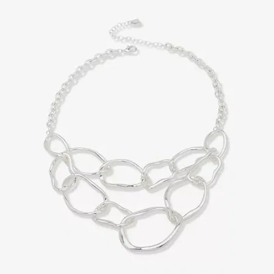 Worthington Silver Tone Womens 17 Inch Strand Necklace In Silver