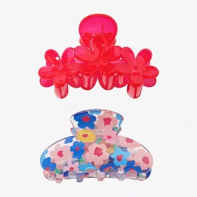 Arizona Red & Floral 2-pc. Hair Clip In Multi