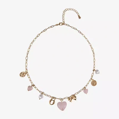 Arizona Gold Tone Womens 18 Inch Collar Necklace In Gold