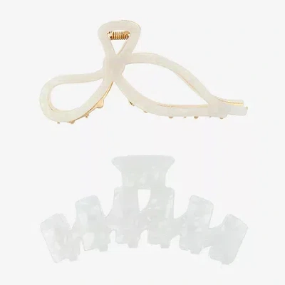 Arizona Ivory Bow 2-pc. Hair Clip In White