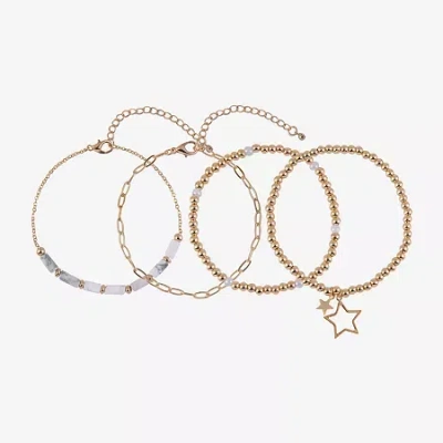 Arizona Gold Tone Womens 4-pc. Bracelet Set In Gold