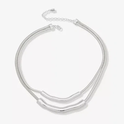 Worthington Silver Tone Womens 17 Inch Strand Necklace In Silver
