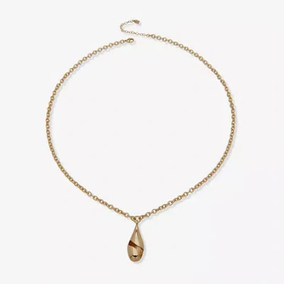 Worthington Gold Tone Womens 34 Inch Pendant Necklace In Gold