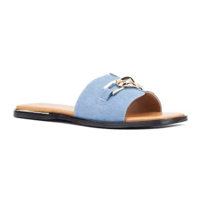 Torgeis Womens Tabitha Slide Sandals In Blue