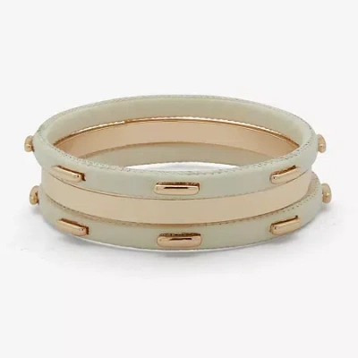 Worthington Gold Tone Womens 3-pc. Bracelet Set In White