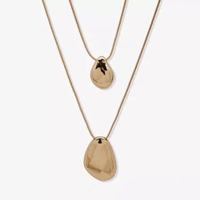 Worthington Womens 18 Inch Strand Necklace In Gold