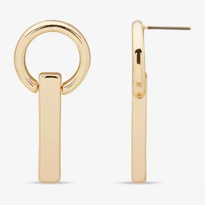 Worthington Womens Drop Earrings In Gold