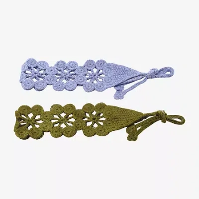 Arizona Blue & Green Crochet 2-pc. Headband In Blue