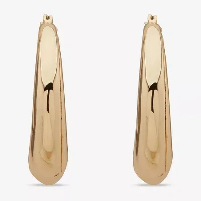 Worthington Gold Tone Womens 35.5mm Hoop Earrings In Gold