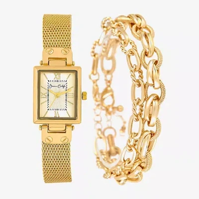 Fine Jewelry Womens Gold Tone Bracelet Watch A1955g-22-a27 In Gold