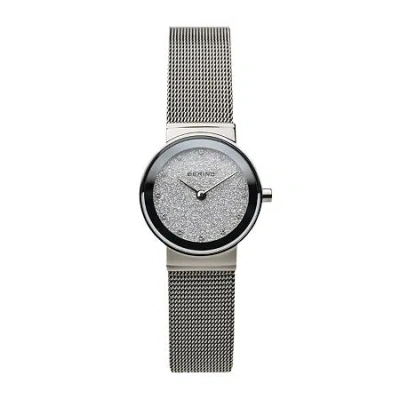 Bering Womens Silver Tone Stainless Steel Bracelet Watch 10126-0003 In Silver