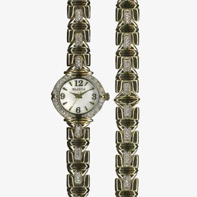 Elgin Womens Two Tone 2-pc. Watch Boxed Set Eg17011st In Transparent