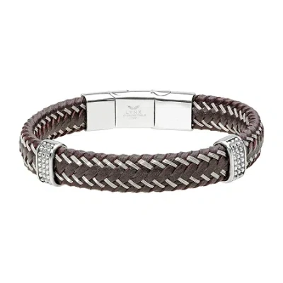 Fine Jewelry Mens Stainless Steel Link Bracelet In Black