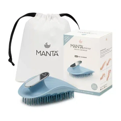 Manta Mirror Hair Brush In Transparent