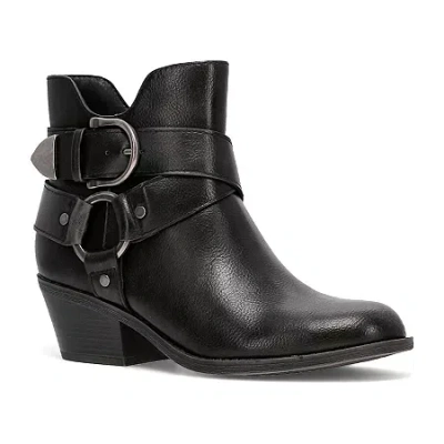 Frye And Co Womens Bellame Stacked Heel Booties In Black