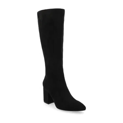 Journee Collection Womens Ameylia Block Heel Dress Boots In Black