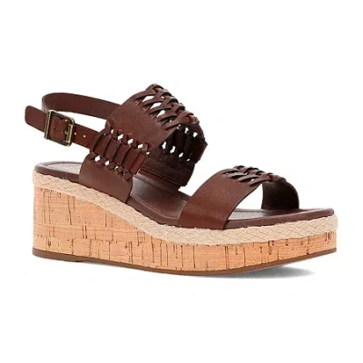 Frye And Co Womens Lavish Wedge Sandals In Brown