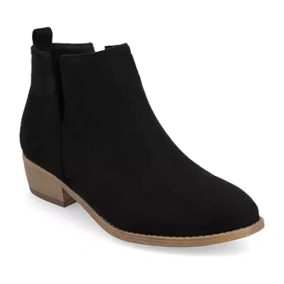 Journee Collection Womens Rimi Block Heel Booties In Black