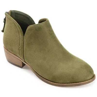 Journee Collection Womens Livvy Block Heel Booties In Green