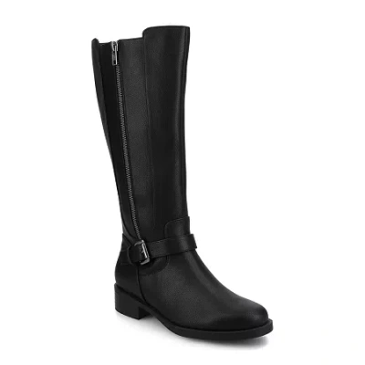 Journee Collection Womens Yasmina Block Heel Dress Boots In Black