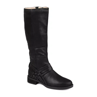 Journee Collection Womens Meg Stacked Heel Over The Knee Boots In Black