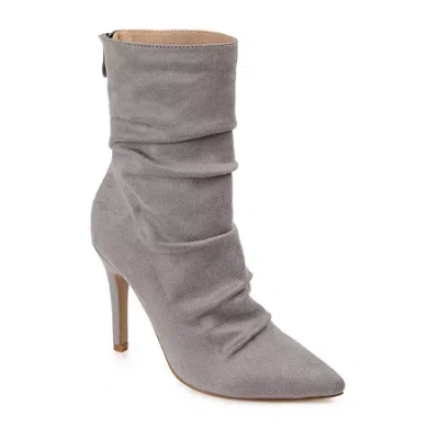 Journee Collection Womens Markie Stiletto Heel Booties In Gray