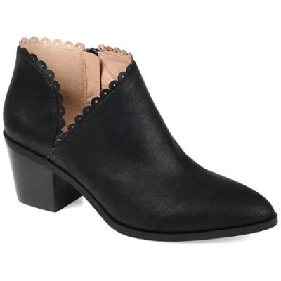 Journee Collection Womens Tessa Stacked Heel Booties In Black