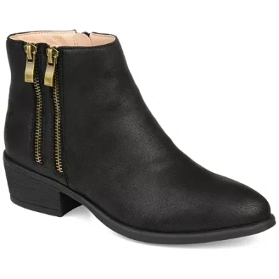 Journee Collection Womens Jayda Stacked Heel Booties In Black