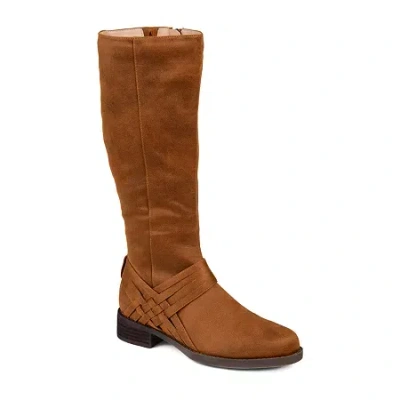 Journee Collection Womens Meg Stacked Heel Over The Knee Boots In Brown
