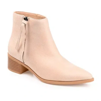 Journee Collection Womens Sadiya Stacked Heel Booties In Pink