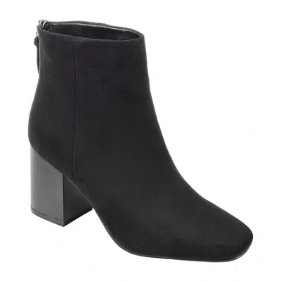 Journee Collection Womens Audrina Stacked Heel Booties In Black