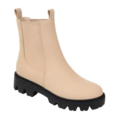 Journee Collection Womens Ivette Block Heel Booties In Nude