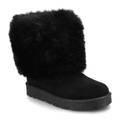 Journee Collection Womens Shanay Flat Heel Winter Boots In Black