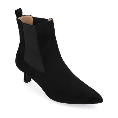 Journee Collection Womens Tenlee Kitten Heel Booties In Black