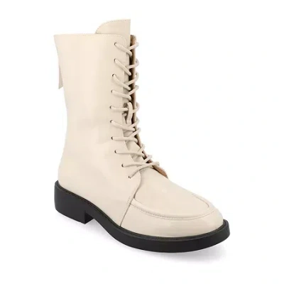 Journee Collection Womens Nikks Block Heel Lace Up Boots In Sand