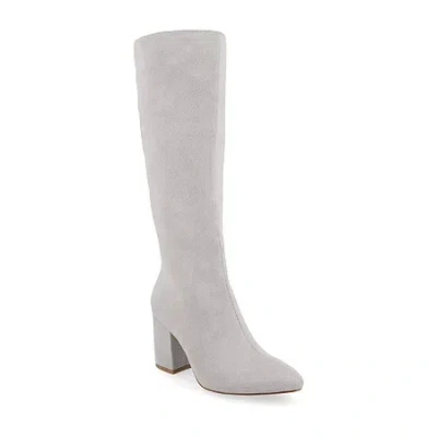 Journee Collection Womens Ameylia Block Heel Dress Boots In Gray