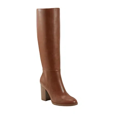 Unisa Womens Lanna Stacked Heel Riding Boots In Brown