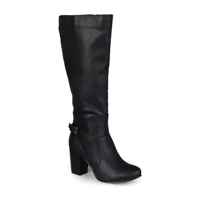 Journee Collection Womens Carver Wide Calf Boot In Black