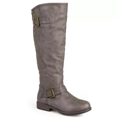 Journee Collection Womens Spokane Studded Riding Boots In Brown