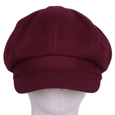 Karla Hanson Melton Newsboy Cap Womens Cadet Hat In Burgundy