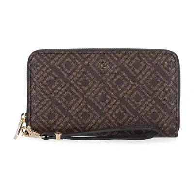 Liz Claiborne Erica Womens Zip Around Wallet In Brown