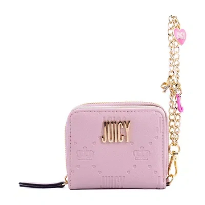 Juicy By Juicy Couture A Little Crush Womens Zip Around Wallet In Pink