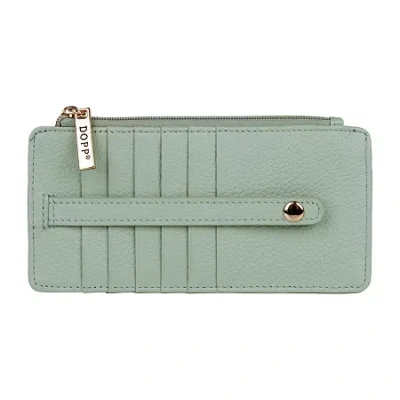 Dopp Thin Card Holder Womens Rfid Blocking Wallet In Green