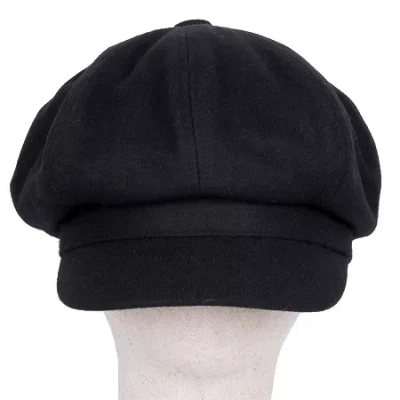 Karla Hanson Melton Newsboy Cap Womens Cadet Hat In Black