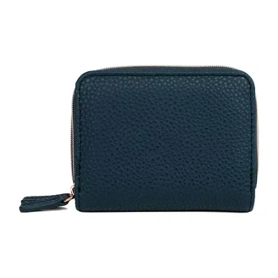 Julia Buxton Wizard Womens Rfid Blocking Accordian Wallet In Blue