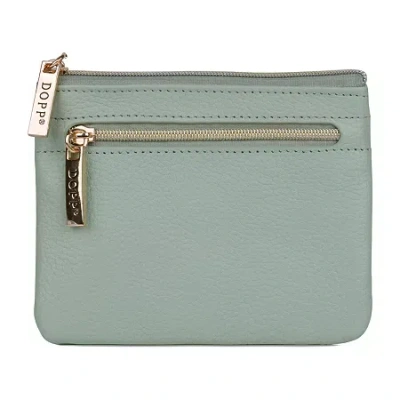 Dopp Large Id Coin Card Case Womens Rfid Blocking Wallet In Green