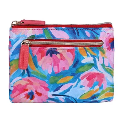 Julia Buxton Large Id Coin Case Womens Rfid Blocking Wallet In Multi