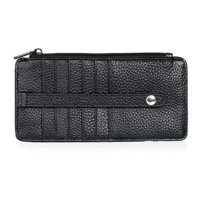 J. Buxton Womens Rfid Blocking Indexer Wallet In Black