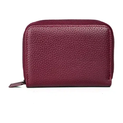 J. Buxton Womens Rfid Blocking Accordian Wallet In Red
